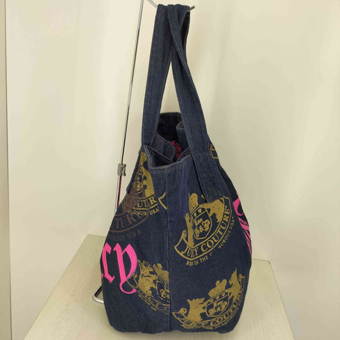 ジューシークチュール JUICY COUTURE クラウン ロゴプリント デニムトートバッグ Y2K レディース
