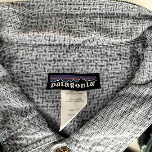 パタゴニア patagonia 00s- 総柄 ポケット ヘンプ シャツ メンズ XL