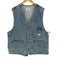 カルバンクラインジーンズ Calvin Klein Jeans 90S USA製 革パッチ 3ポケット デニムベスト メンズ import:XL