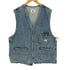 カルバンクラインジーンズ Calvin Klein Jeans 90S USA製 革パッチ 3ポケット デニムベスト メンズ import:XL