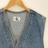 カルバンクラインジーンズ Calvin Klein Jeans 90S USA製 革パッチ 3ポケット デニムベスト メンズ import:XL