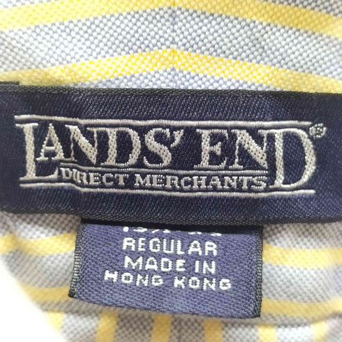 ランズエンド LANDS END 90s ボタンダウン 長袖 シャツ ストライプ メンズ 33
