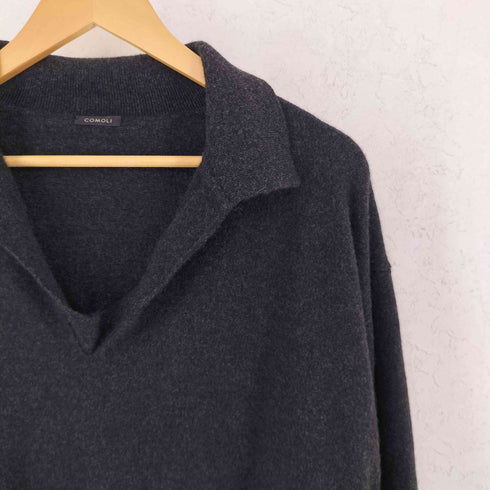 コモリ COMOLI カシミヤ スキッパーニット メンズ