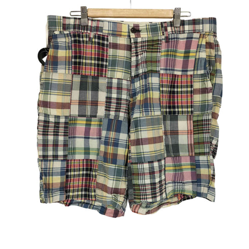 ポロラルフローレン POLO RALPH LAUREN CLASSIC FIT 9 チェック パッチワーク ジップフライ ショーツ ハーフパンツ メンズ 36