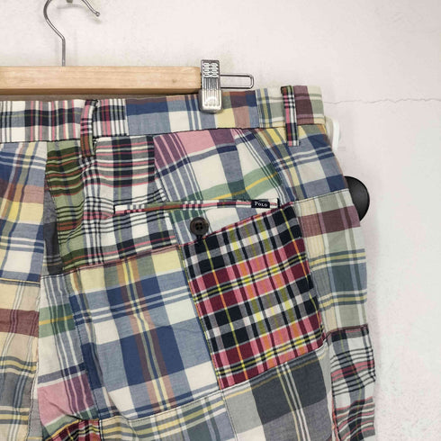 ポロラルフローレン POLO RALPH LAUREN CLASSIC FIT 9 チェック パッチワーク ジップフライ ショーツ ハーフパンツ メンズ 36