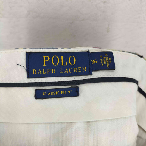 ポロラルフローレン POLO RALPH LAUREN CLASSIC FIT 9 チェック パッチワーク ジップフライ ショーツ ハーフパンツ メンズ 36