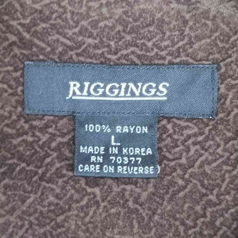 Rigging 韓国製 レーヨンシワ加工シャツ メンズ JPN:L