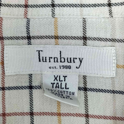 turnbury ボタンダウンチェックシャツ メンズ XLT TALL