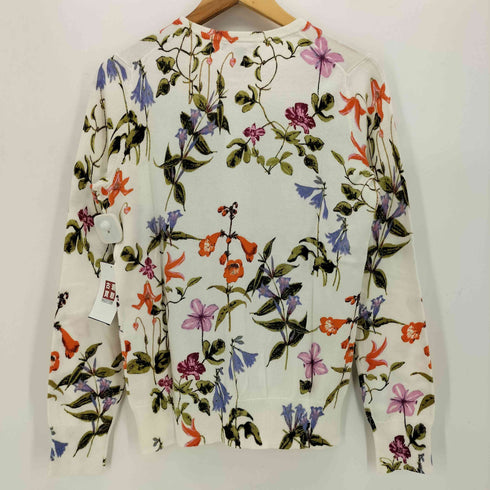 ランズエンド LANDS END Supima Cotton Floral Cardigan スーピマコットン フローラル カーディガン レディース JPN:L