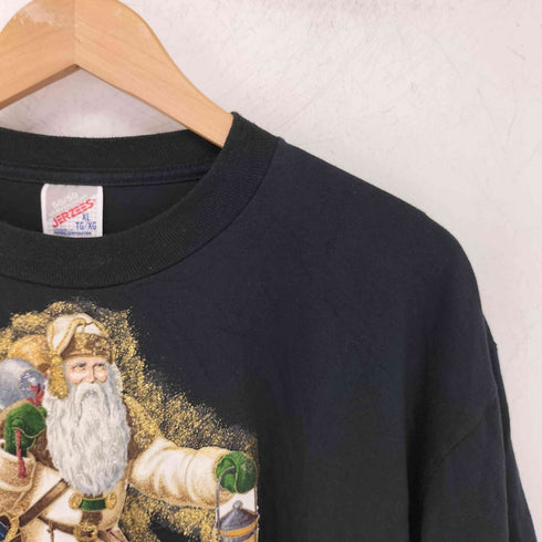 ジャージーズ JERZEES USA製 サンタクロースプリント Tシャツ メンズ import:XL