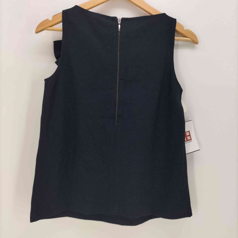 マックスアンドコー MAX&CO. バックジップ ビッグリボンピン ノースリーブ カットソー レディース import:S