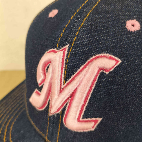 マジェスティック MAJESTIC デニム地 スナップバック 刺繍 キャップ レディース FREE
