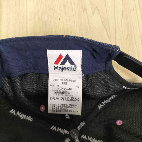 マジェスティック MAJESTIC デニム地 スナップバック 刺繍 キャップ レディース FREE