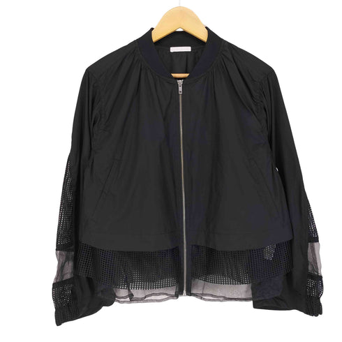 ザラ ZARA SPORT メッシュ 切替 MA-1 ブルゾン ジャケット レディース 30