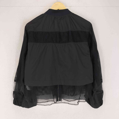 ザラ ZARA SPORT メッシュ 切替 MA-1 ブルゾン ジャケット レディース 30
