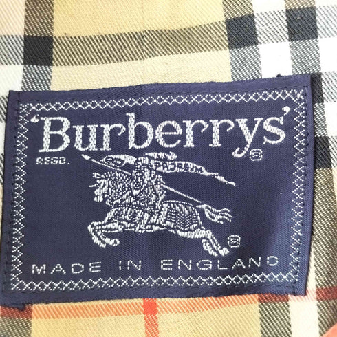バーバリーズ BURBERRYS MADE IN ENGLAND 裏地ノバチェック 比翼ステンカラーコート レディース