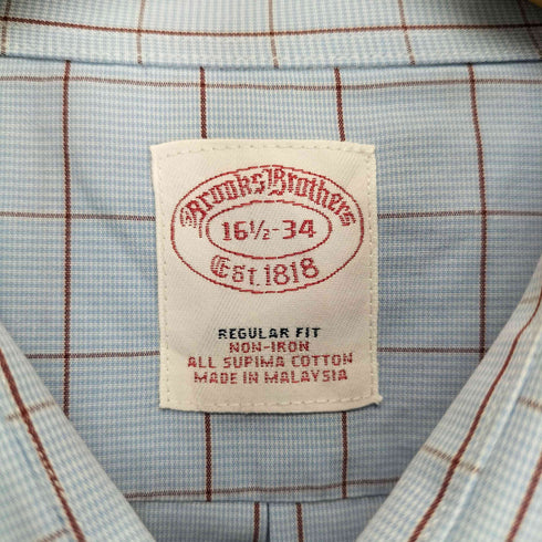 ブルックスブラザーズ BROOKS BROTHERS REGULAR FIT L/S コットン チェックシャツ メンズ 16 1/2