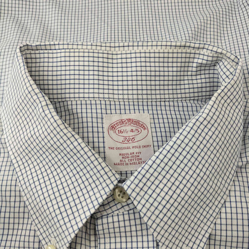 ブルックスブラザーズ 346 BROOKS BROTHERS REGULAR FIT L/S コットン チェック BDシャツ メンズ 16 1/2
