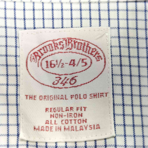 ブルックスブラザーズ 346 BROOKS BROTHERS REGULAR FIT L/S コットン チェック BDシャツ メンズ 16 1/2