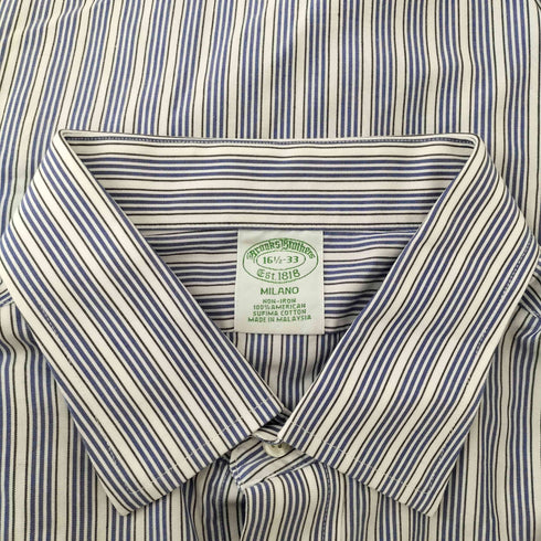 ブルックスブラザーズ BROOKS BROTHERS MILANO L/S コットン ストライプシャツ メンズ 16 1/2
