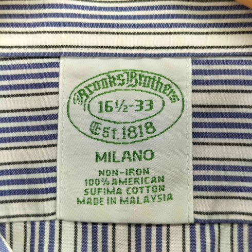 ブルックスブラザーズ BROOKS BROTHERS MILANO L/S コットン ストライプシャツ メンズ 16 1/2