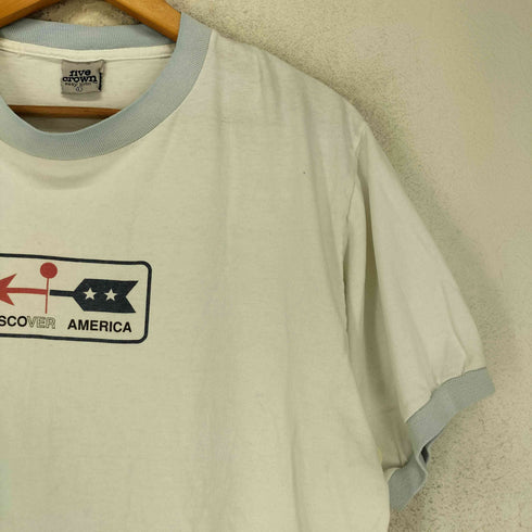 Five Crown USA製 プリントリンガーTシャツ メンズ JPN:L