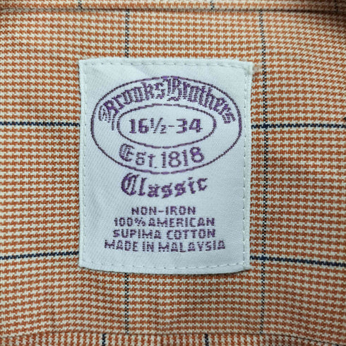 ブルックスブラザーズ BROOKS BROTHERS CLASSIC L/S コットン チェックシャツ メンズ 16 1/2