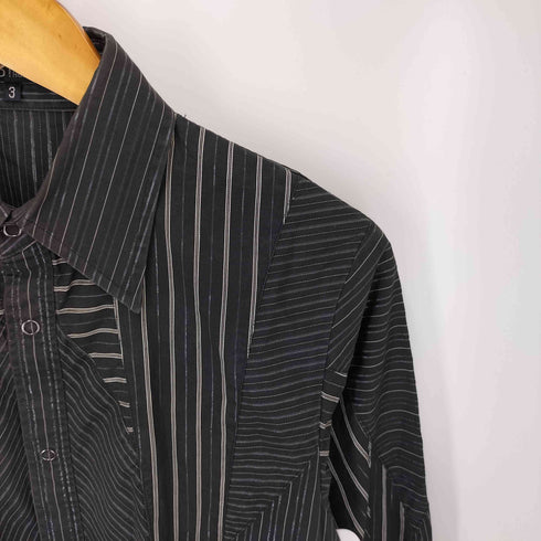 ゴーサンゴーイチプールオム 5351 POUR LES HOMMES メタリック チェック L/S シャツ メンズ JPN:1
