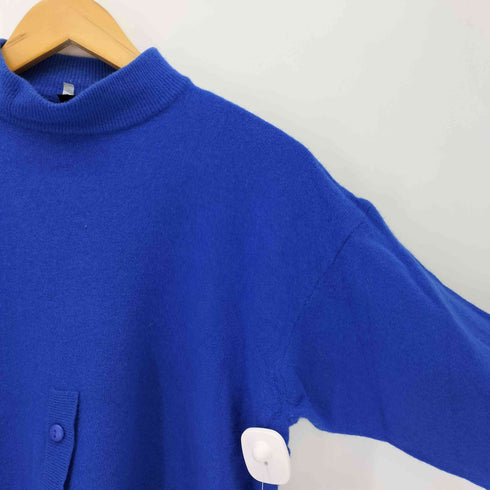 80-90s イタリア製 LAMBSWOOL フロントボタン モックネックニット セーター メンズ import:L