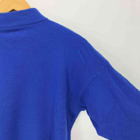 80-90s イタリア製 LAMBSWOOL フロントボタン モックネックニット セーター メンズ import:L