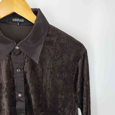 ゴーサンゴーイチプールオム 5351 POUR LES HOMMES ベルベット スナップボタン L/S シャツ メンズ JPN:3