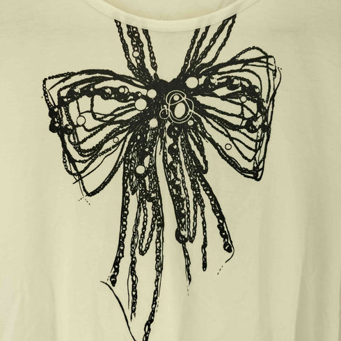 レリアン Leilian リボンプリント クルーネック Tシャツ レディース 13+