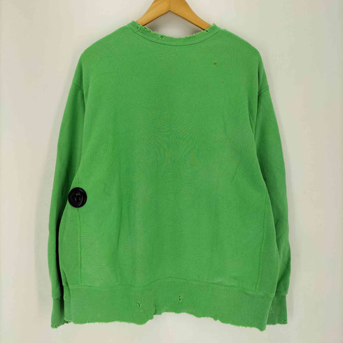 アンセルム ANCELLM 23SS DYED DAMAGE SWEAT SHIRT エイジング加工 ダメージ クルーネックスウェット メンズ JPN:1