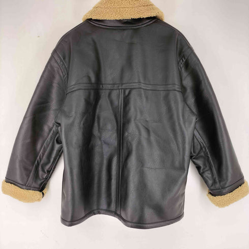 エイチアンドエム H&M ムートンジャケット フェイクレザー B-3型 レディース import:L