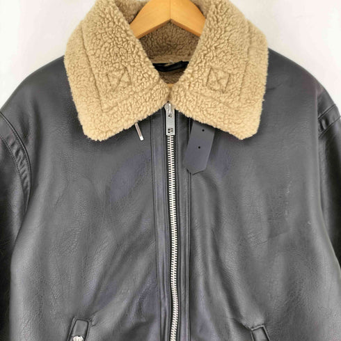 エイチアンドエム H&M ムートンジャケット フェイクレザー B-3型 レディース import:L