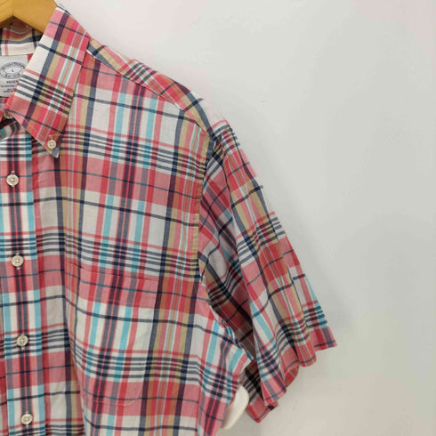 ブルックスブラザーズ BROOKS BROTHERS REGENT マドラスチェック S/S シャツ メンズ import:L