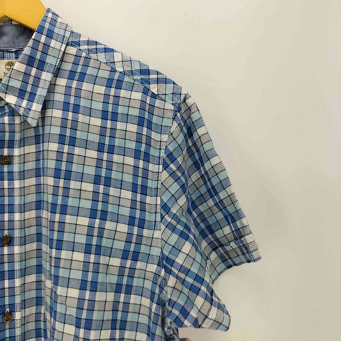 ティンバーランド Timberland SLIM FIT コットン リネン チェック S/S シャツ メンズ import:XL