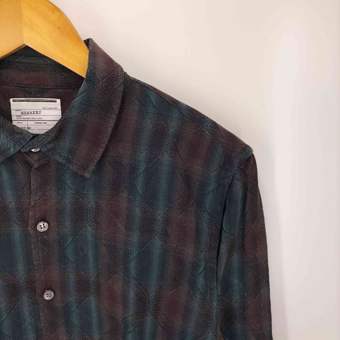 シャリーフ SHAREEF ダイヤ チェック レーヨン L/S シャツ メンズ JPN:2