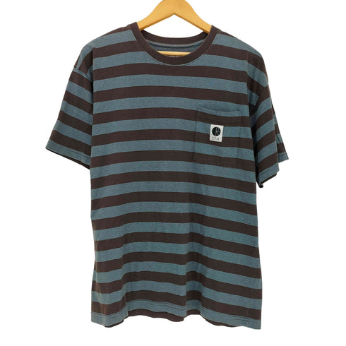 ポーラースケートカンパニー POLAR SKATE CO. ボーダー ロゴ刺繍 クルーネック 半袖Tシャツ メンズ JPN:M