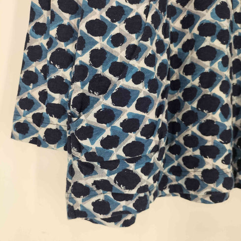 コットンハウスアヤ Cotton House Aya リネン混 ドットプリント ポケット 長袖Tシャツ レディース JPN:M