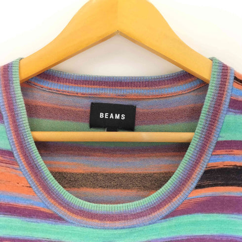 ビームス BEAMS MULTI BDR KNIT マルチ ボーダー ニット メンズ import:L
