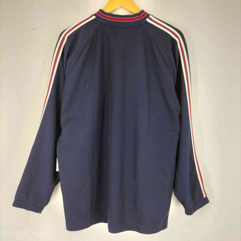 ラッセルアスレチック RUSSELL ATHLETIC 90S USA製 ロゴ刺繍 サイドライン Vネック ラグラン プルオーバー カットソー メンズ import:L