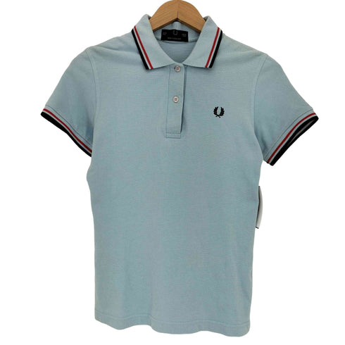 フレッドペリー FRED PERRY ロゴ刺繍リブストライプ 鹿の子ポロシャツ レディース EUR:38