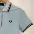 フレッドペリー FRED PERRY ロゴ刺繍リブストライプ 鹿の子ポロシャツ レディース EUR:38