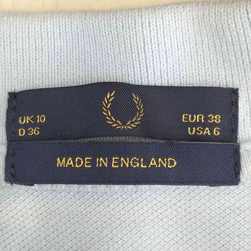 フレッドペリー FRED PERRY ロゴ刺繍リブストライプ 鹿の子ポロシャツ レディース EUR:38