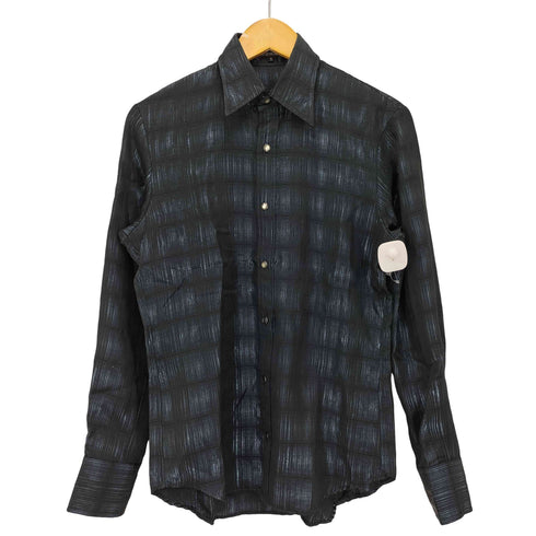 ゴーサンゴーイチプールオム 5351 POUR LES HOMMES メタリック ストライプ パネル 切り替え L/S シャツ メンズ JPN:3