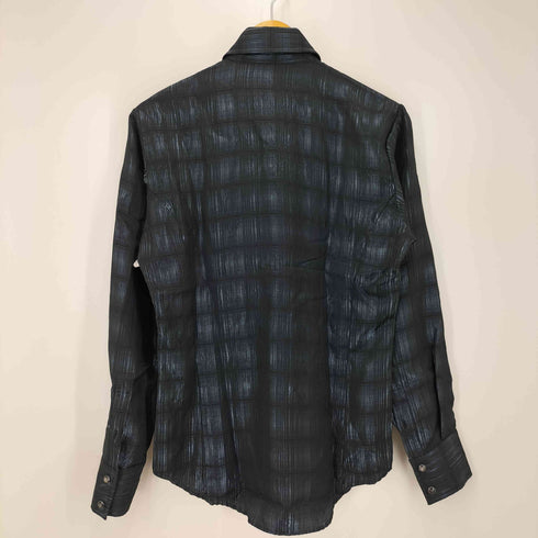 ゴーサンゴーイチプールオム 5351 POUR LES HOMMES メタリック ストライプ パネル 切り替え L/S シャツ メンズ JPN:3