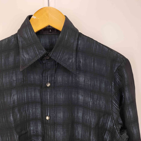 ゴーサンゴーイチプールオム 5351 POUR LES HOMMES メタリック ストライプ パネル 切り替え L/S シャツ メンズ JPN:3