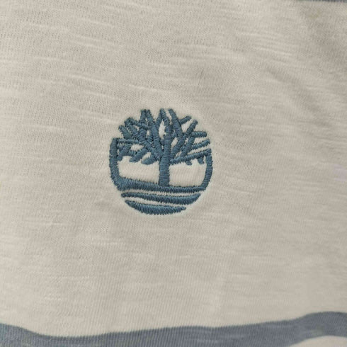 ティンバーランド Timberland ロゴ 刺繍 ボーダー S/S ポロシャツ メンズ import:L