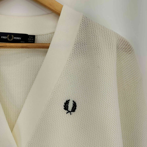 フレッドペリー FRED PERRY Vネックメッシュカーディガン メンズ UK:36